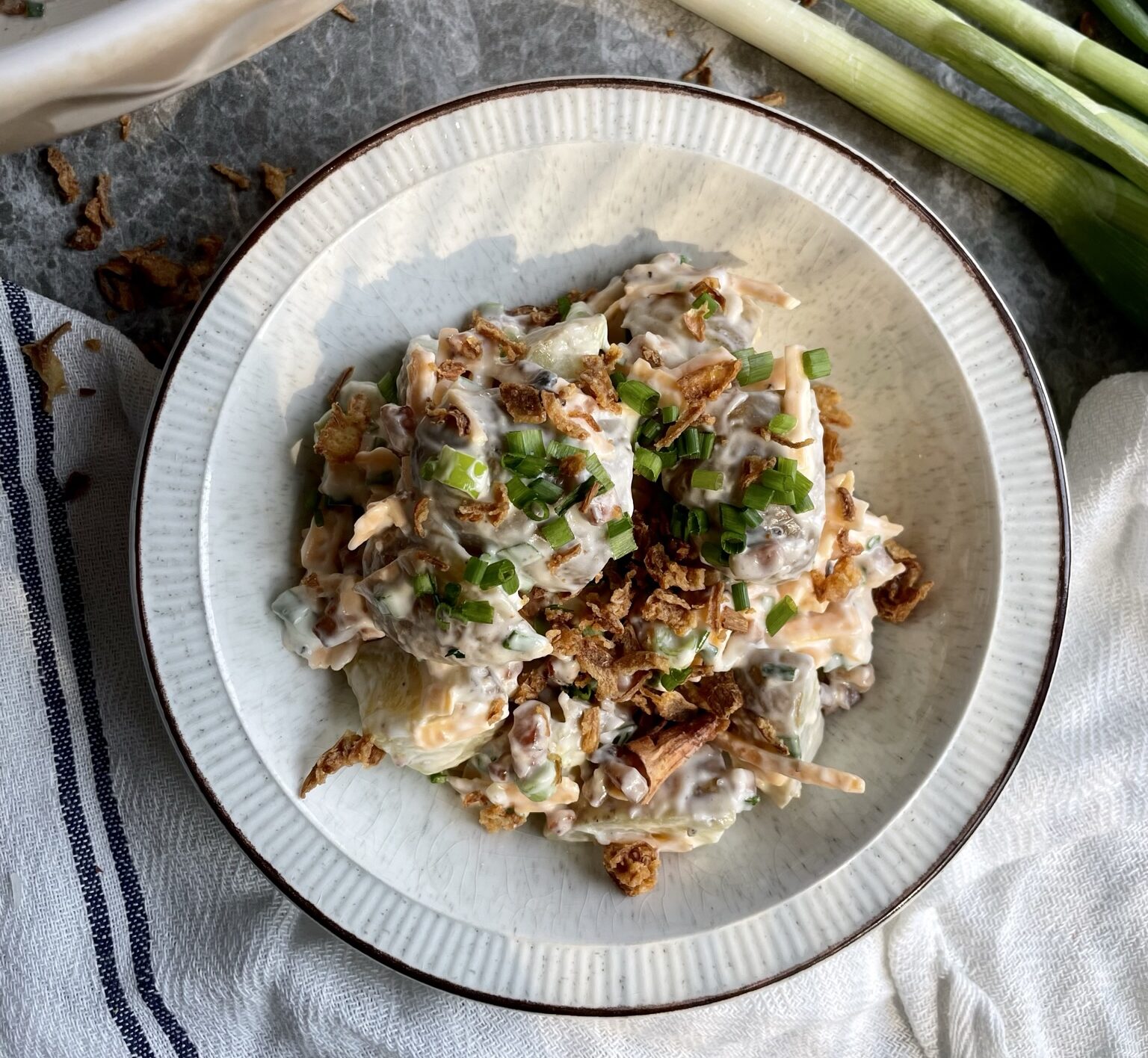 Read more about the article Cheese and Bacon Loaded Potato Salad