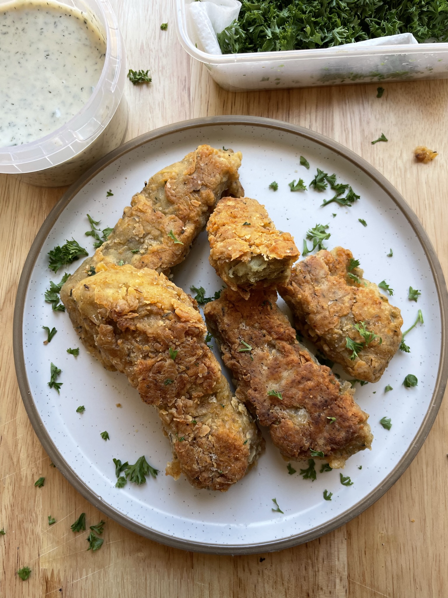 Read more about the article Vegan Chicken Tenders with Ranch Dip