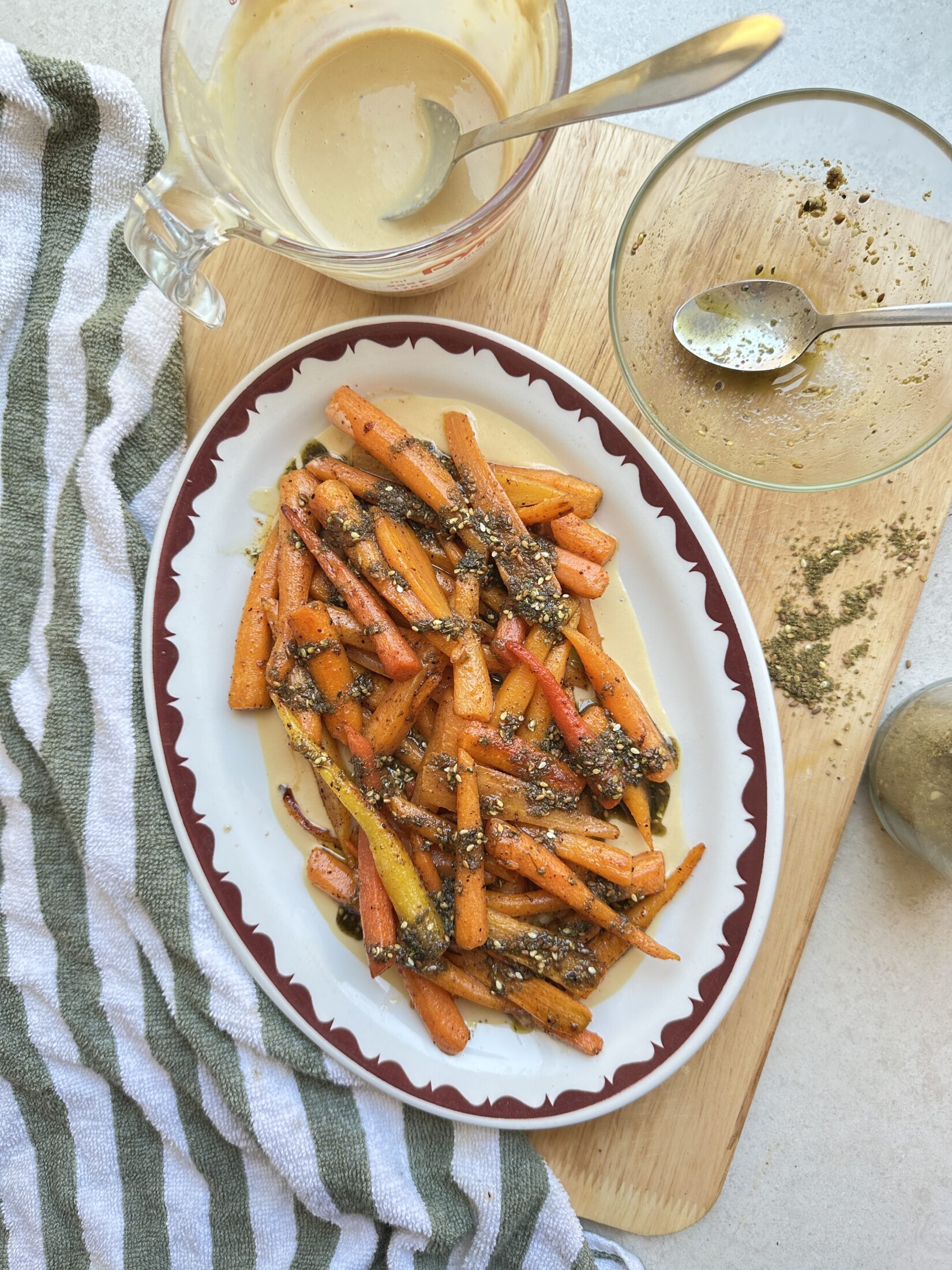 Read more about the article Sumac Buttered Carrots with Miso Tahini Dressing